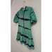 WKND WYFR Frock It Dress Mini Drop Waist Puff Sleeve Preppy Tie Dye Green Blue S
