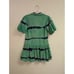 WKND WYFR Frock It Dress Mini Drop Waist Puff Sleeve Preppy Tie Dye Green Blue S