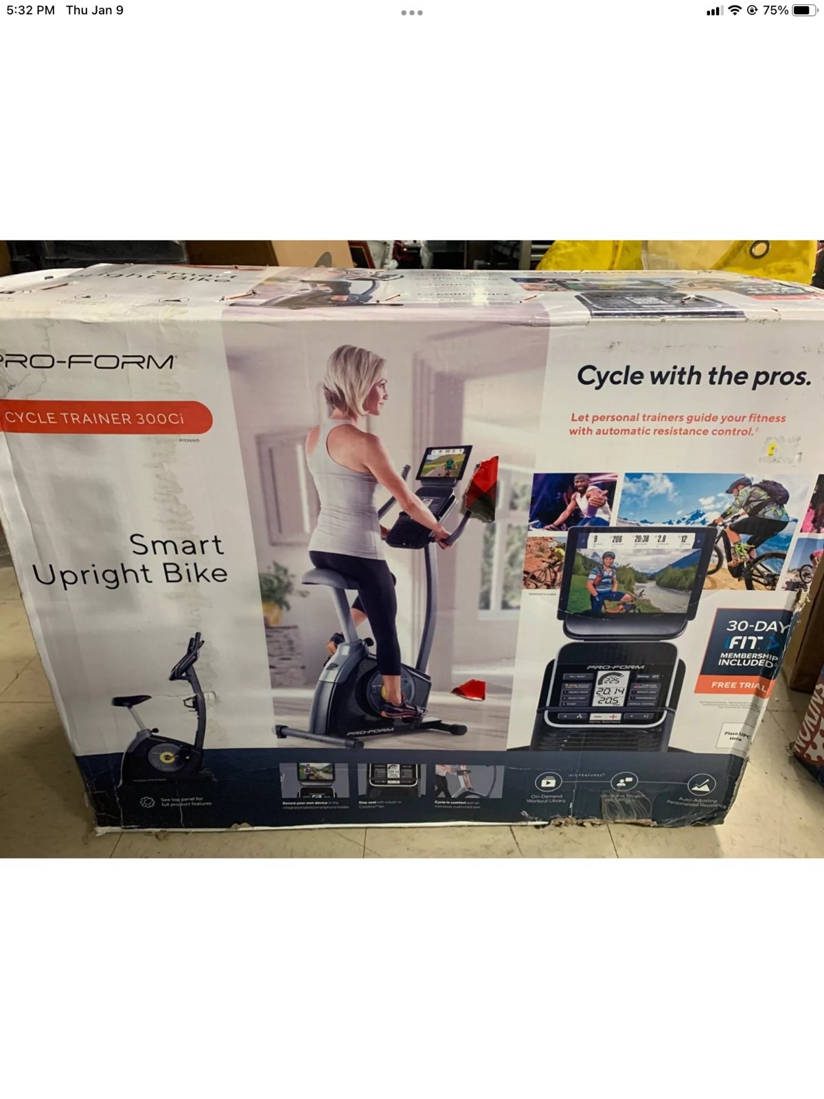 ProForm Upright Stationary Exercise Bike Cycle Trainer 300Ci - iFit Compatible