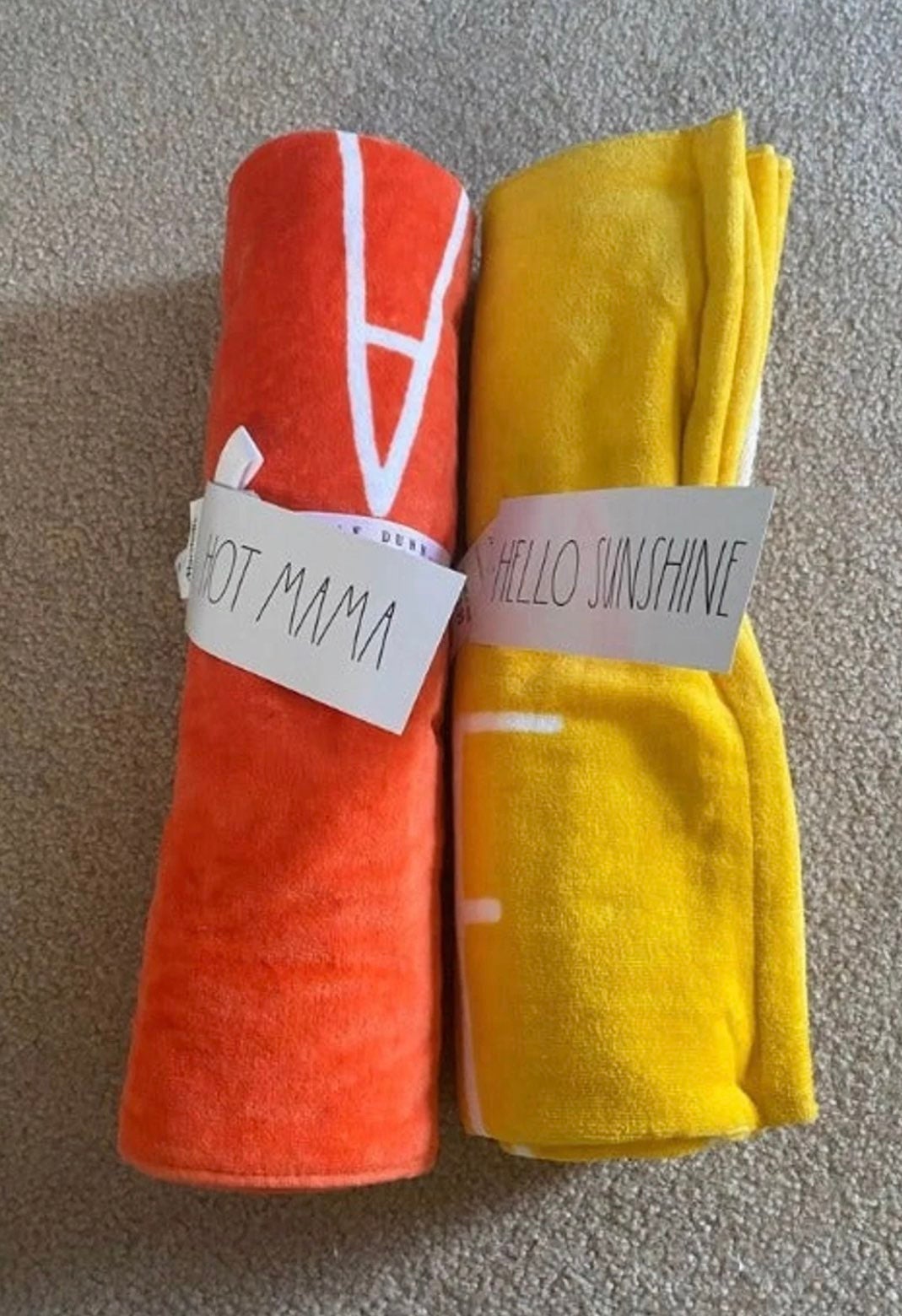 Rae Dunn beach towel set