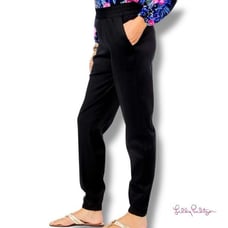 Lily Pulitzer Rici Stretch Pant Women’s Size Large L Black Noir