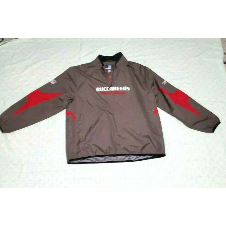 Tampa Bay Buccaneers Reebok Windbreaker Sideline Authentic Size XL NFL Pullover