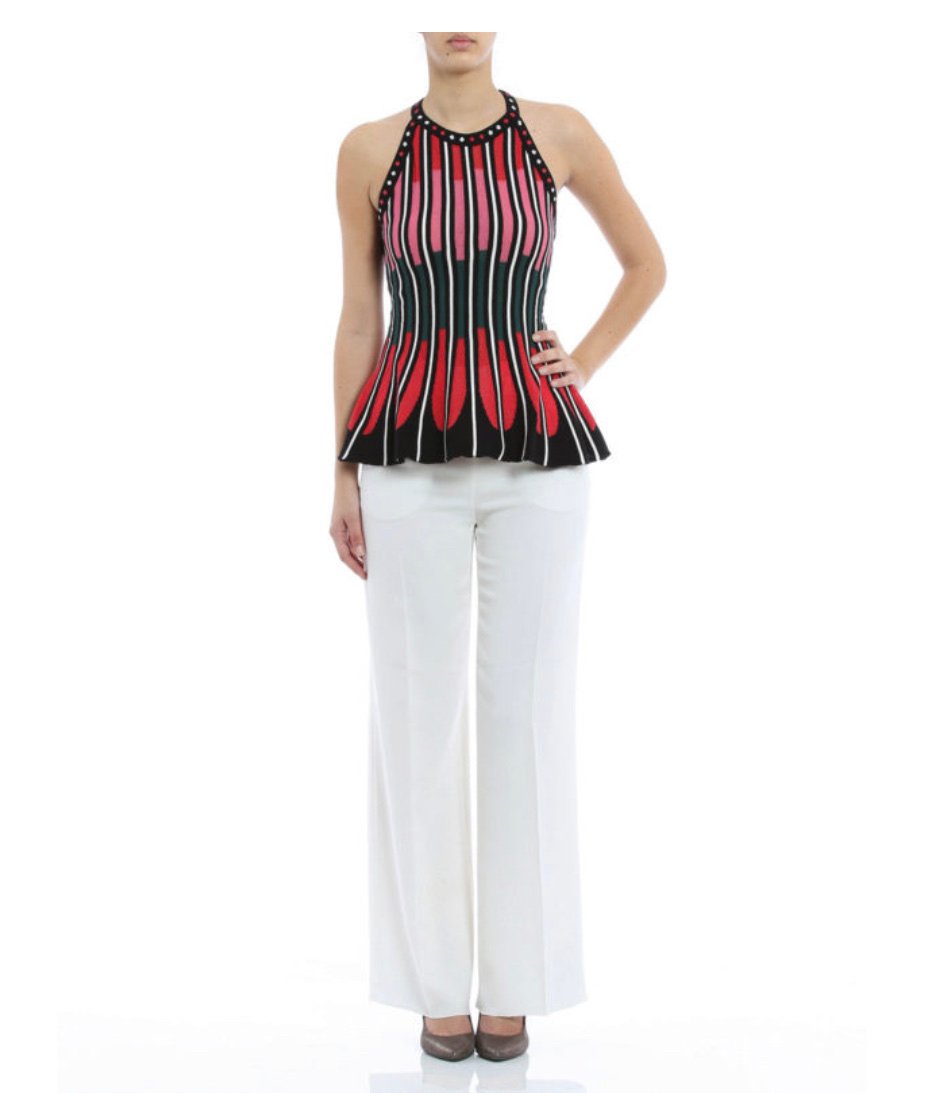 M Missoni Halter Neck Multi-color Striped Size 42 (Medium) Knit Tank Top. Pre-lo