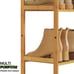 Bamboo Shoe Rack Organizer with Handles, Adjustable 3-Tier Shoe Shelf