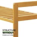 Bamboo Shoe Rack Organizer with Handles, Adjustable 3-Tier Shoe Shelf