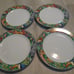 (4)- Vintage Sakura Ultra Porcelain Magic Jungle Dinner Plate 10 5/8
