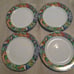 (4)- Vintage Sakura Ultra Porcelain Magic Jungle Dinner Plate 10 5/8