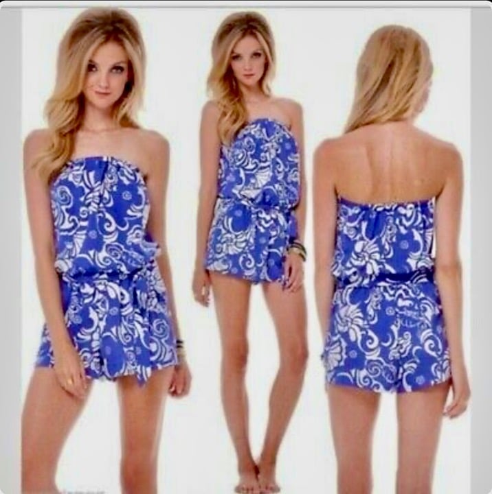 Lilly Pulitzer Colleen Romper Tide Pools sz M