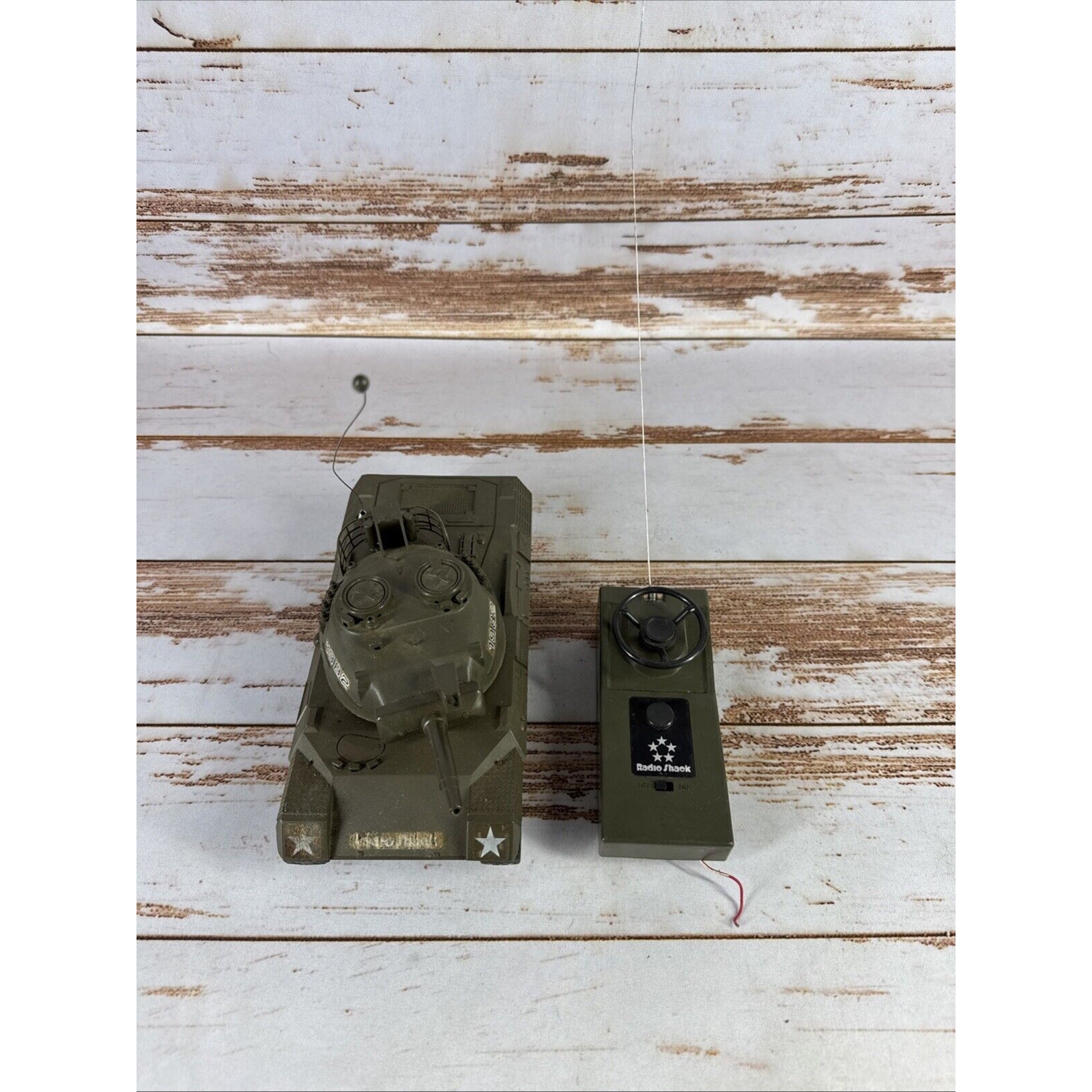 Rare Vintage 1979 Radio Shack RC Military Army Tank Remote Control Untested