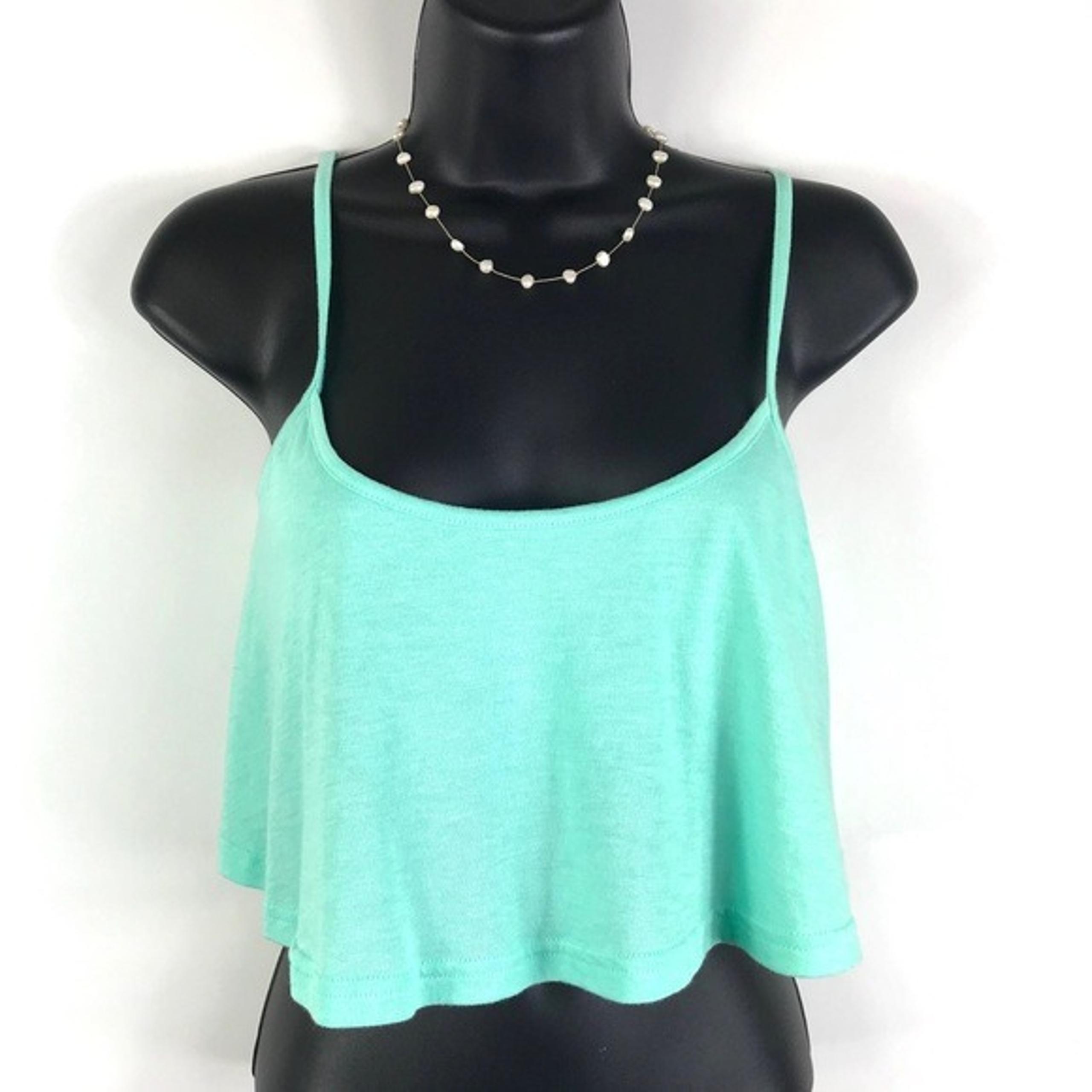 Blue Flowy Cami Crop Top Medium NWT - American Rag
