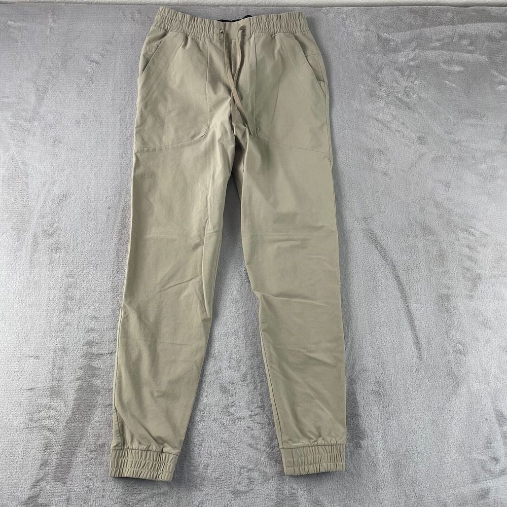 Lululemon ABC Joggers Men Small Tofino Sand Canvas Pull-On Drawstring Pockets