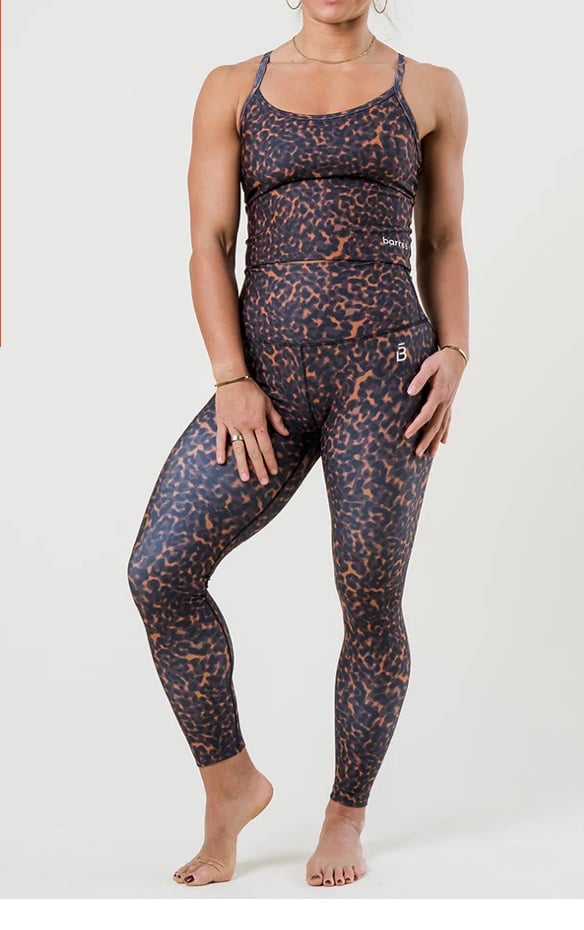 NWT Beyond Yoga x Barre 3 High Waisted Midi Leggings Tortoise Small