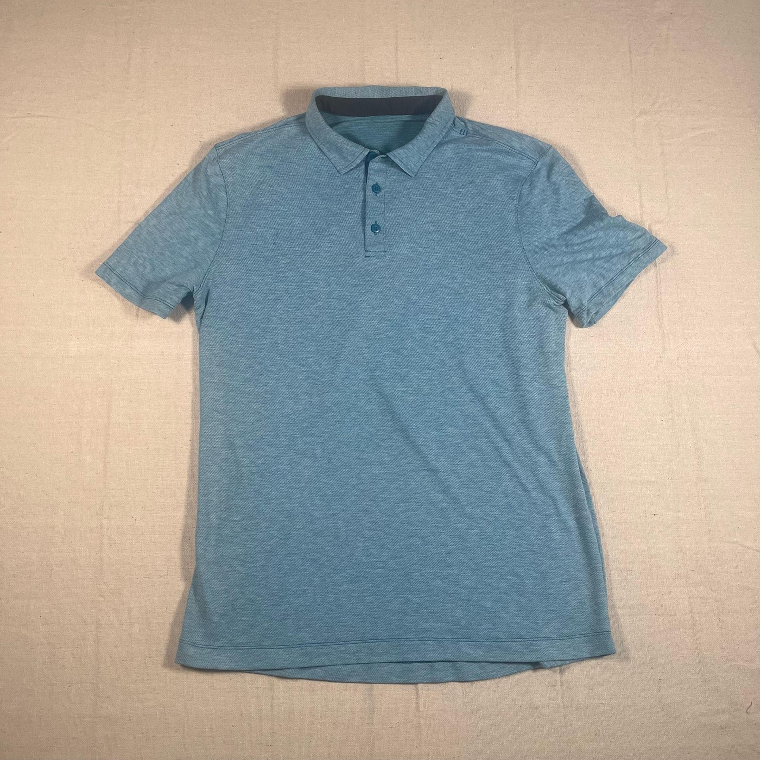 Lululemon Mens Size Small Light blue Polo Lightweight Athletic