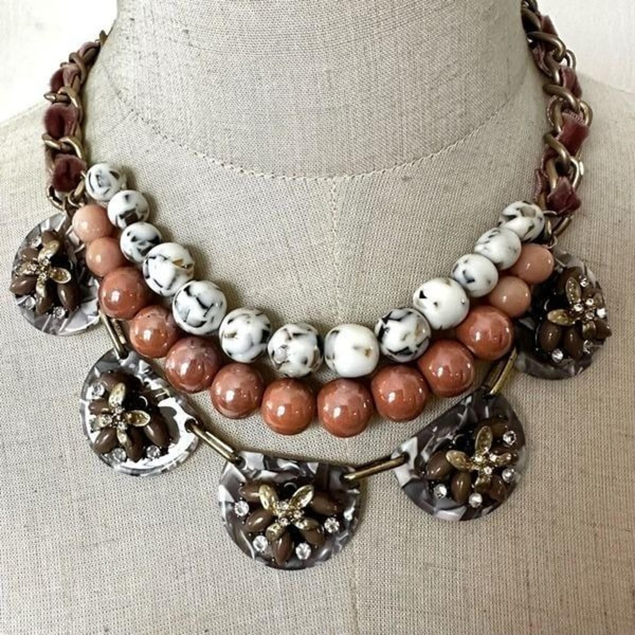ANTHROPOLOGIE multi strand Statement Necklace