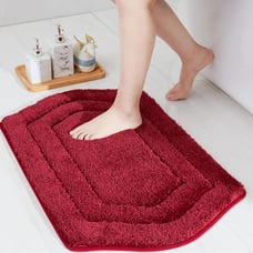 COSY HOMEER Extra Thick Bath Rug- Anti-Slip Bath Mat Soft Plush Red 24x32'