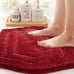 COSY HOMEER Extra Thick Bath Rug- Anti-Slip Bath Mat Soft Plush Red 24x32'