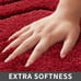 COSY HOMEER Extra Thick Bath Rug- Anti-Slip Bath Mat Soft Plush Red 24x32'