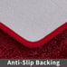 COSY HOMEER Extra Thick Bath Rug- Anti-Slip Bath Mat Soft Plush Red 24x32'