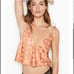 Victoria’s Secret Luxe Copper Leaf Satin Cami & Wide Leg Pajamas Set Size Small