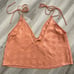 Victoria’s Secret Luxe Copper Leaf Satin Cami & Wide Leg Pajamas Set Size Small