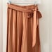 Victoria’s Secret Luxe Copper Leaf Satin Cami & Wide Leg Pajamas Set Size Small