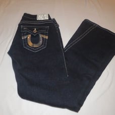 True Religion Low Rise Lare Silver Sequin Jeans