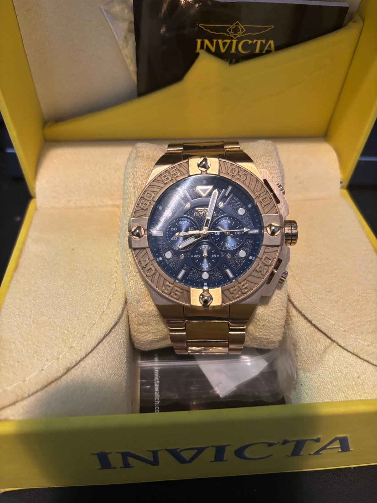 Golden Blue Face Invicta
