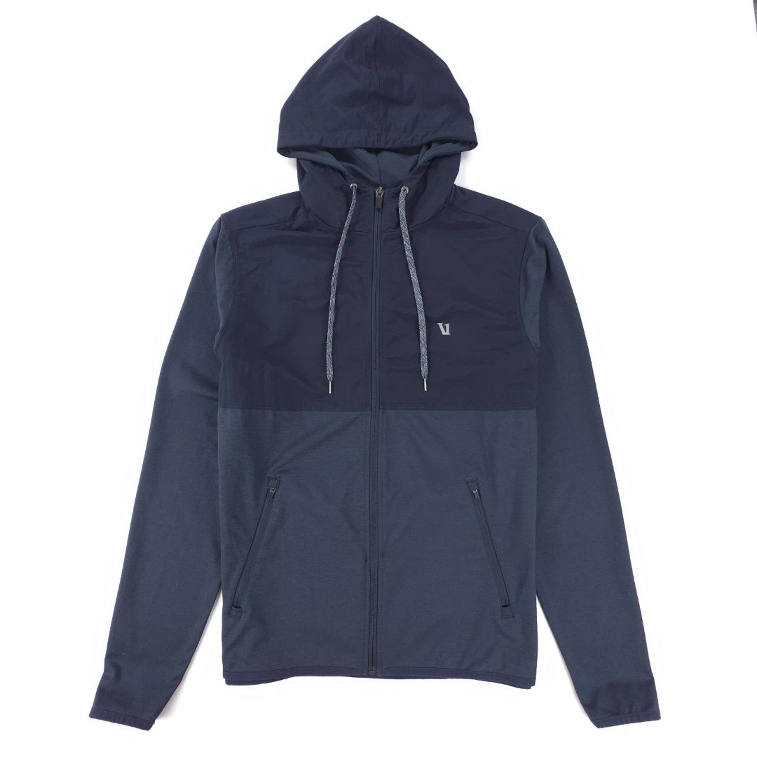 NEW Vuori Sunday Element Jacket Ink Heather Navy Athleisure Hoodie Sport Minimal