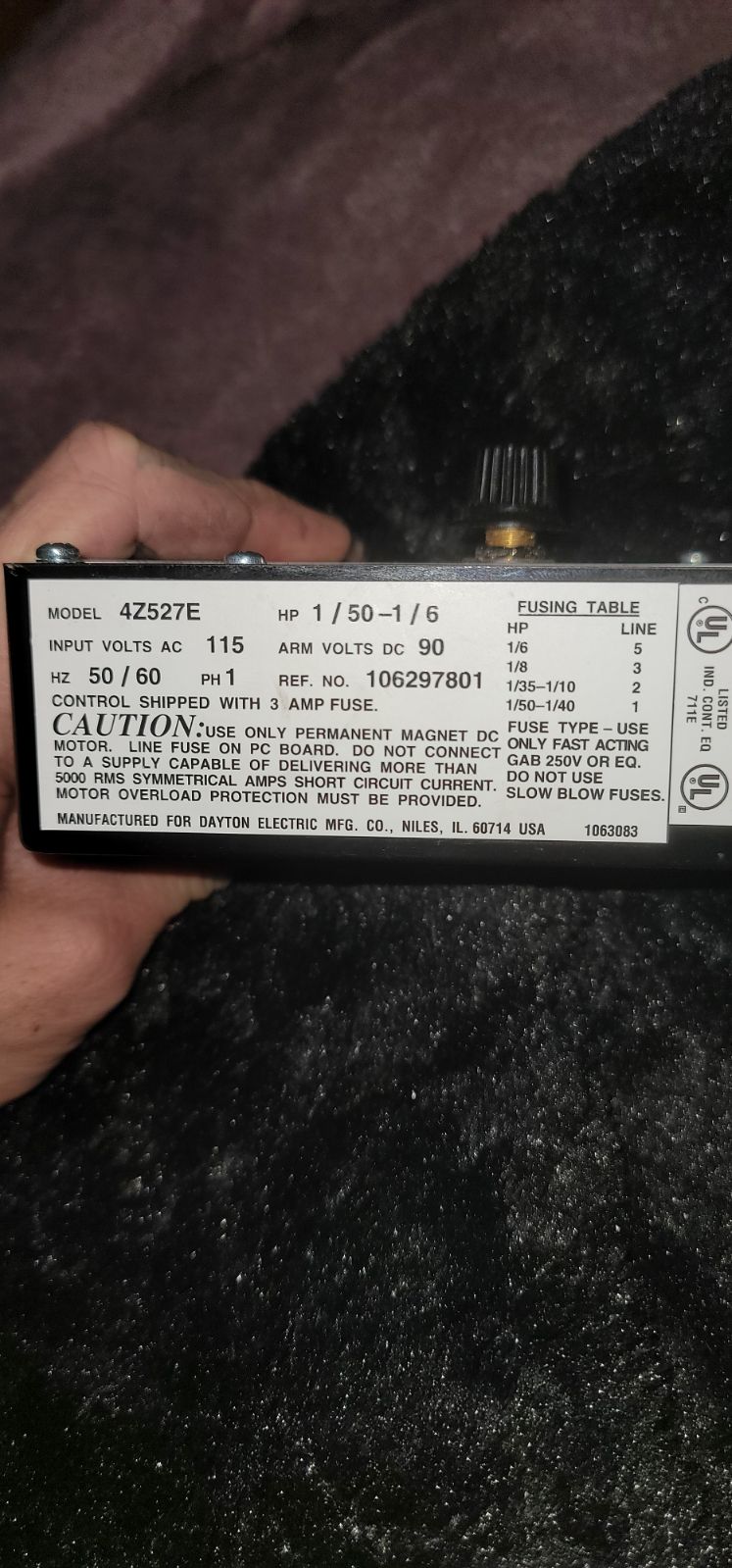 Dayton power supply