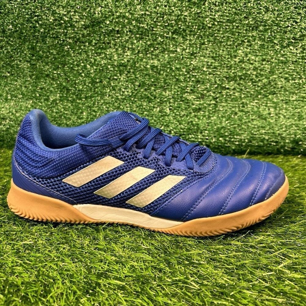 Adidas Copa 20.3 Mens 7.5 Blue Silver Shoes Sneakers Athletic Indoor Soccer