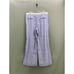 Anthropologie x Maeve linen side button Flare Wide Leg trousers Size 16 Lilac Pu