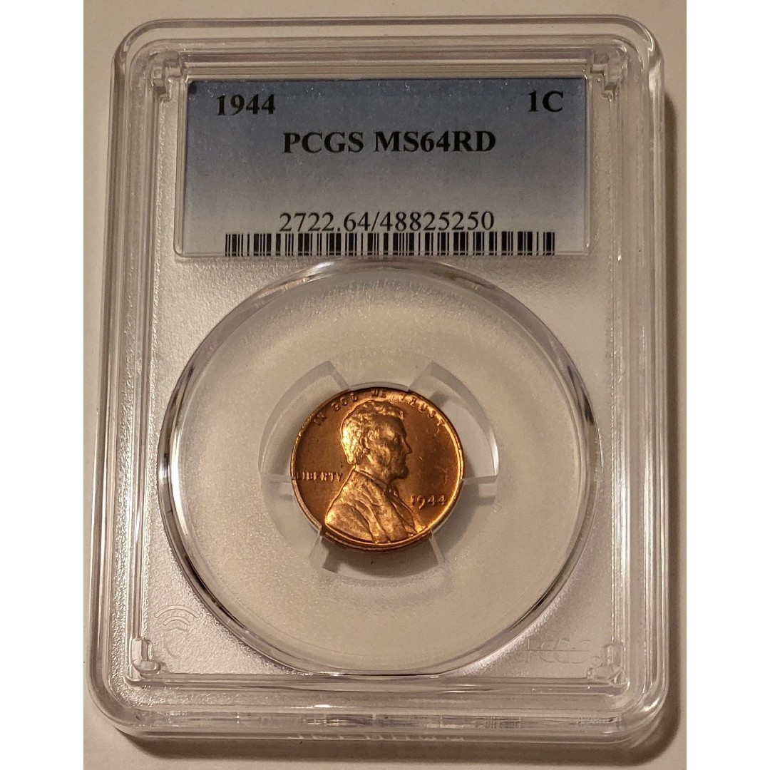 1944 Lincoln Wheat Cent MS64 RED PCGS
