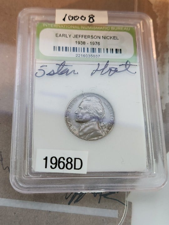 1968-D, Early Jefferson 5 cents, Uncirculated. #10008