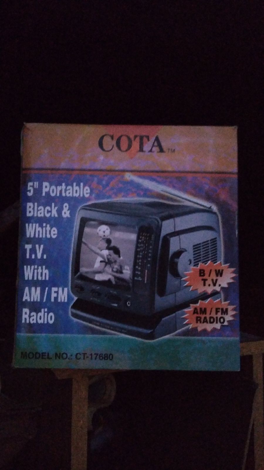 5 portable black and white television r