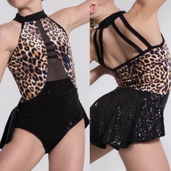 Weissman Elite dance costume animal print leotard Days Of Wild D12759 SA