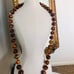 Vintage Bakelite Swirl bead chunky necklace