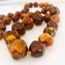 Vintage Bakelite Swirl bead chunky necklace