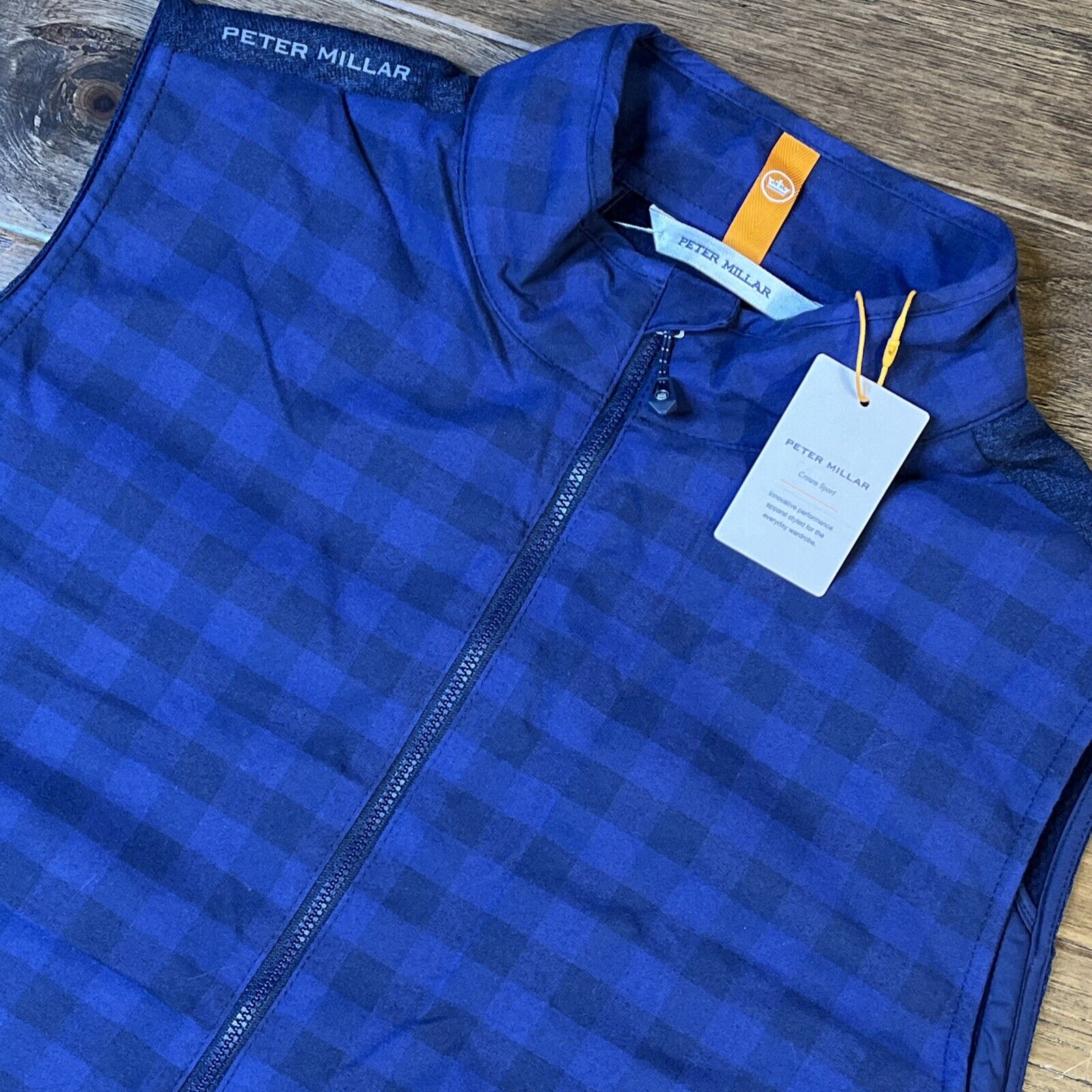 NWT Peter Millar Fuse Elite Hybrid Vest Performance Flannel Navy Men’s L 220