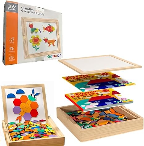 168 PCS Magnetic Pattern Blocks Set,Geometric Shapes Concepts Learning Resource