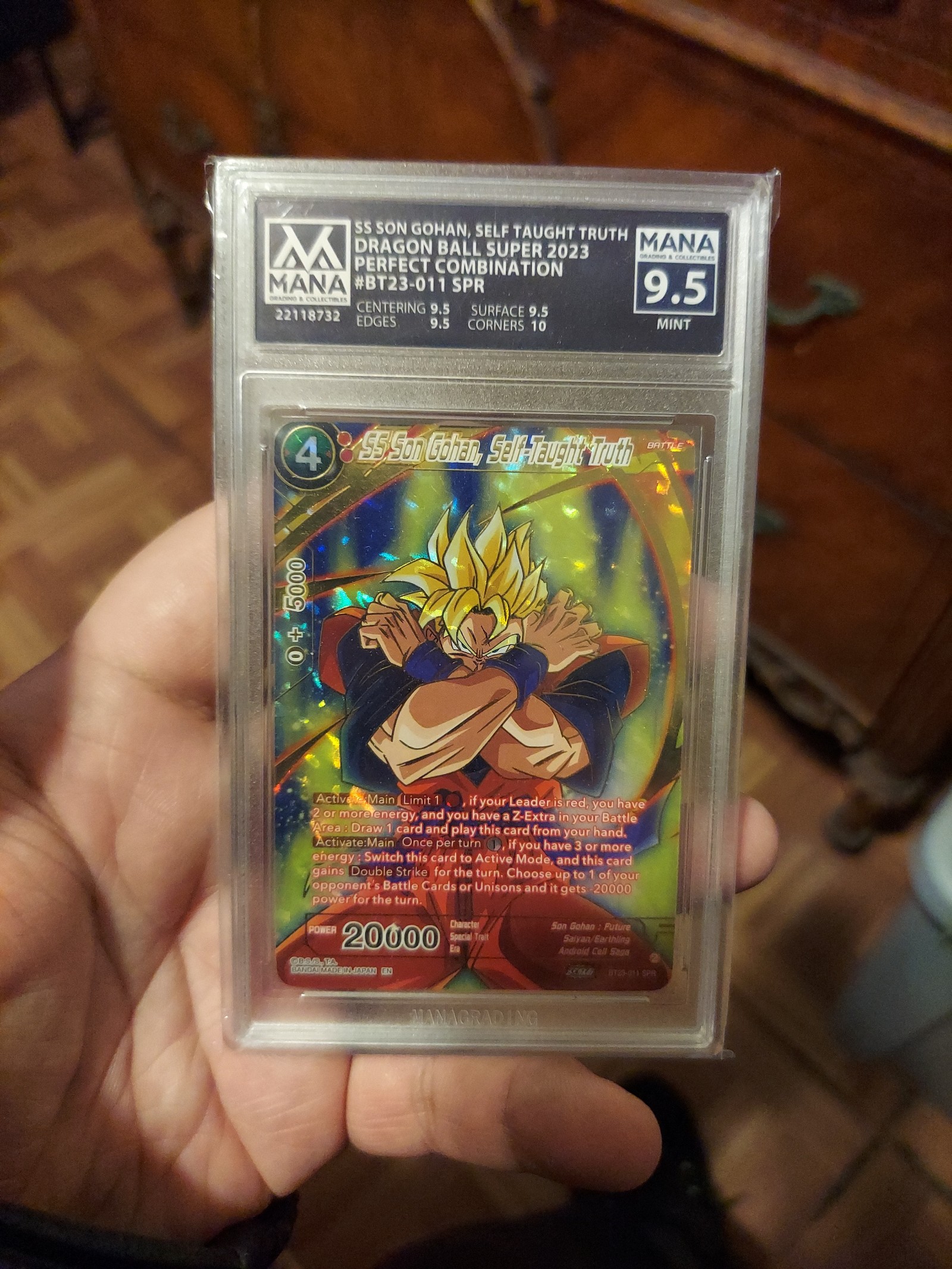 Mana 9.5 Mint SS Son Gohan, Self-Taught Truth Dragon Ball Super 2023 BT23-011 SP