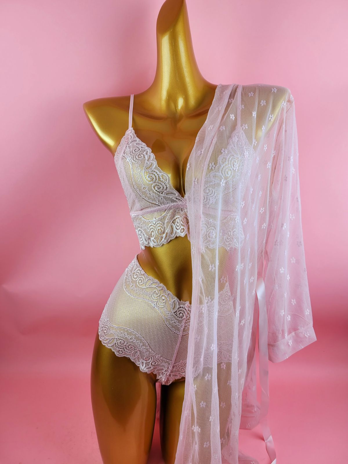 Lingerie set with Robe 3pcs new