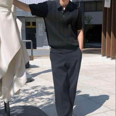 Mahagrid Cable Knit Polo, Stussy Inspired