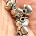 Sterling silver wonton shaped beads. Sv24