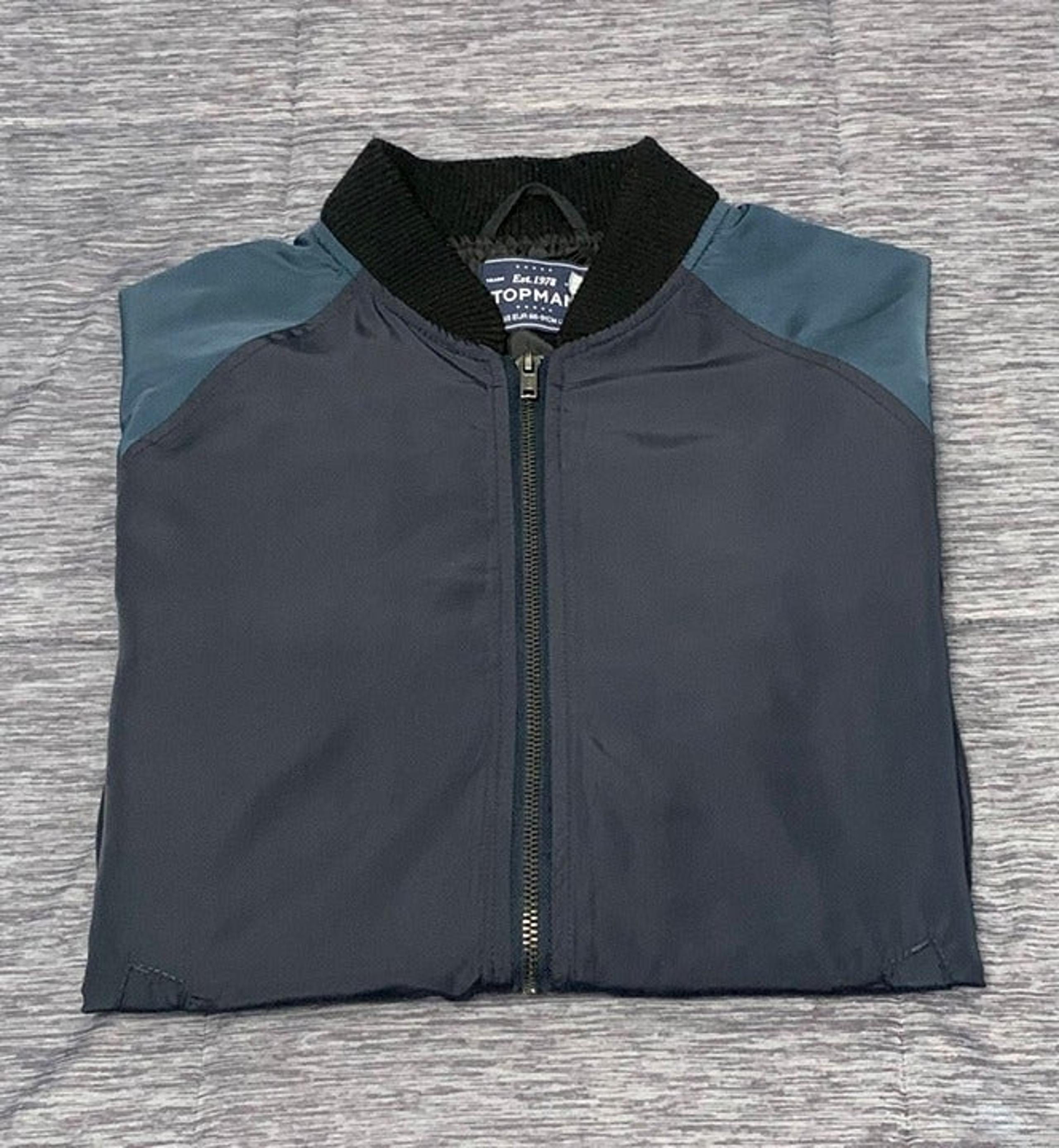 Topman Bomber Jacket (XS - Navy Blue)