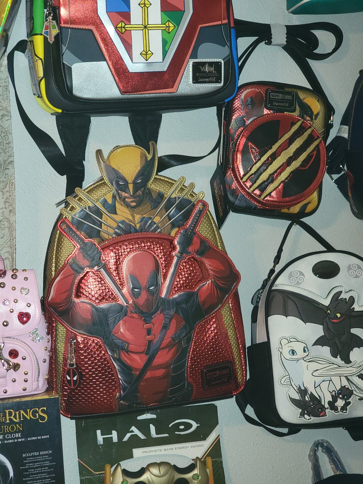 Loungefly Deadpool and Wolverine backpack and crossbody