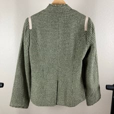 Sundance Town & Country Green Khaki Wool Blend Tweed Jacket Blazer - 6