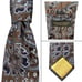Donald J Trump Signature Collection Neck Tie Brown Blue Paisley Silk Gold Bar