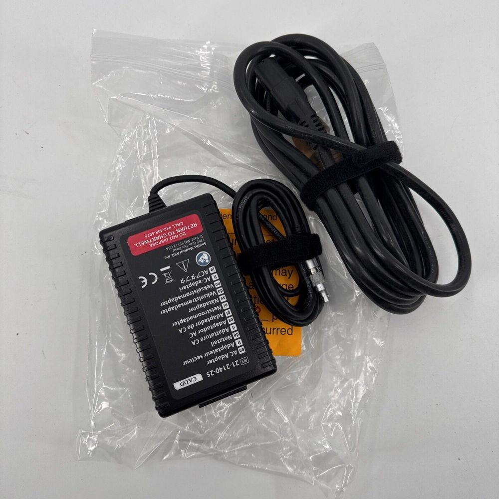 Smith Medical Ref 21-240-25 AC Adapter for CADD Solis 2100 Series Pump ~ 33649