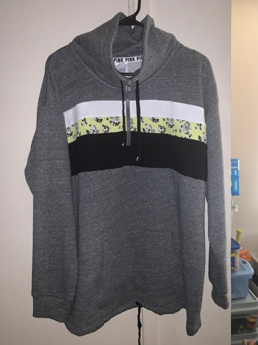 PINK Cowl Neck Sweatshirt L (NEW)