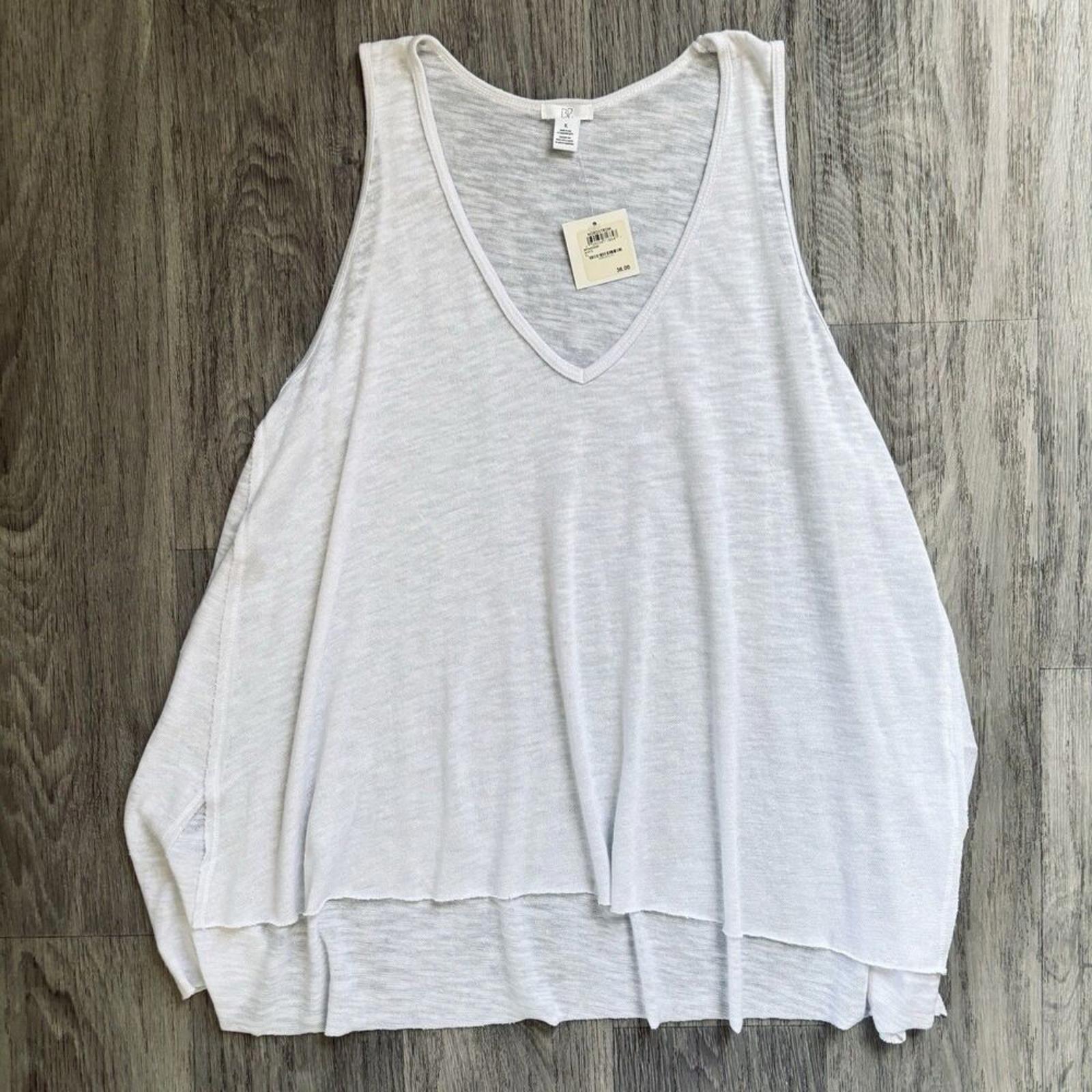 BP Nordstrom White Tank Top Oversized Flowy Knit XL womens New